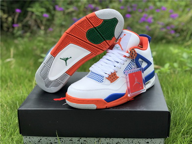 Air Jordan 4 White Blue Orange