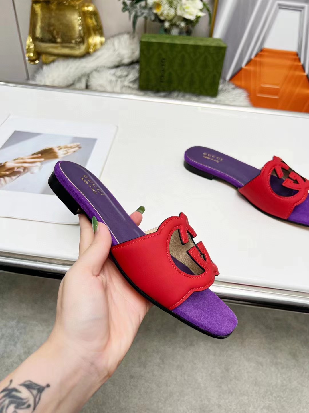 Gucci Slippers Women(AAA)-163